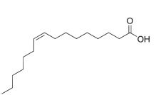 ヘーゼルナッツ種子油に多く含まれている　パルミトレイン酸　構造式